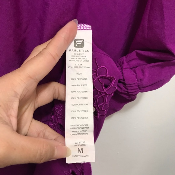 Fabletics purple romper with crochet details size Medium - Picture 10 of 15